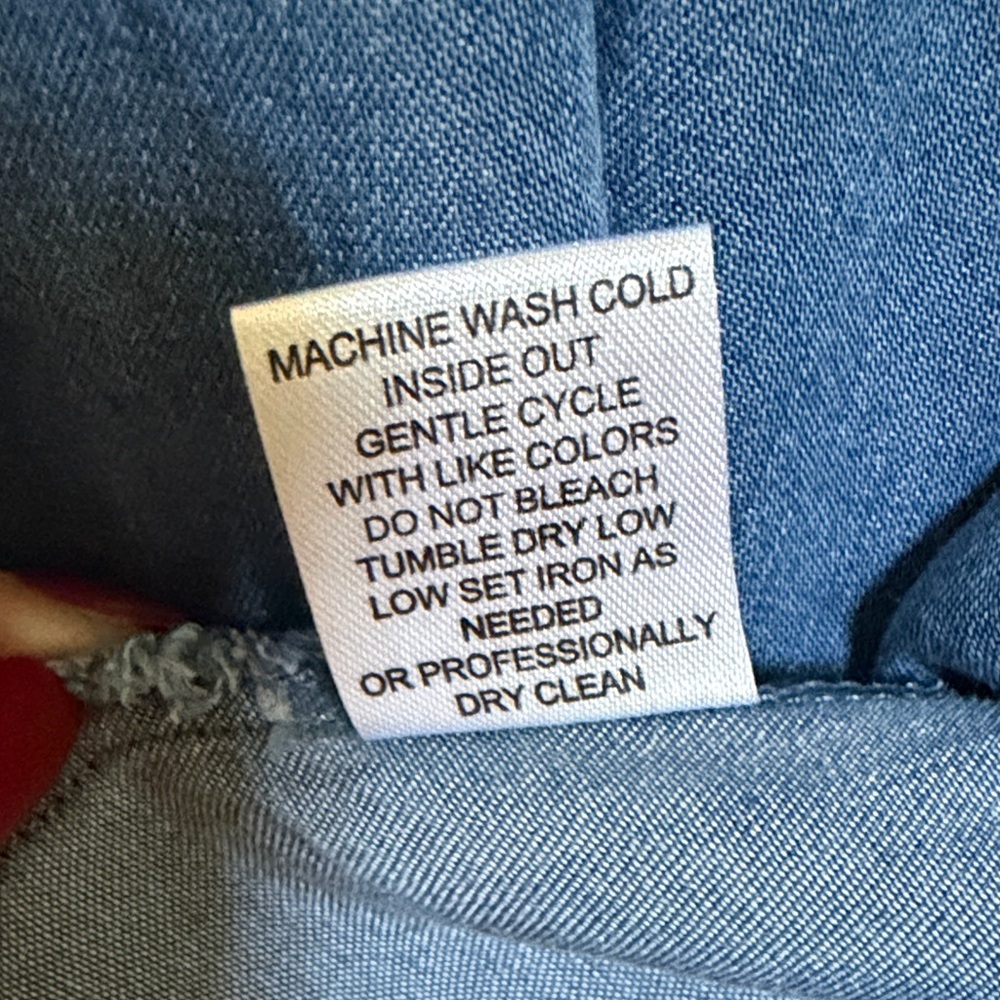 Universal Thread Indigo Button-Down Shirt - Picture 3 of 5